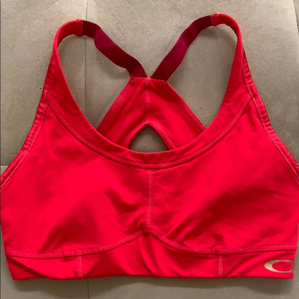 Oakley Sports Bra Red & Gold size SMALL